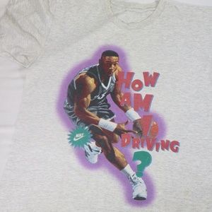 VTG 1980s/90s NIKE Alonzo Mourning Shirt T-Shirt Sz LG